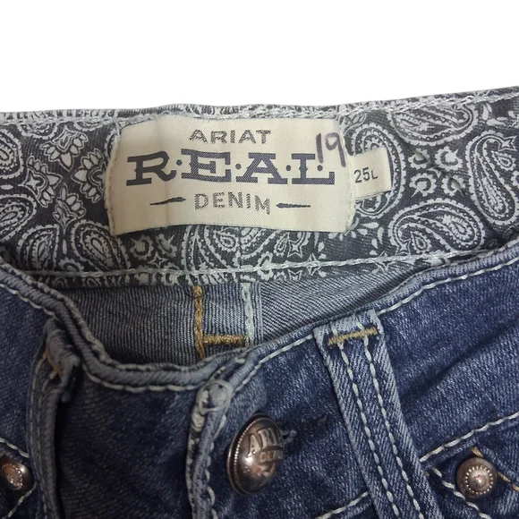 Ariat Denim Boot Cut Jeans with Embroidery - Picture 4 of 5
